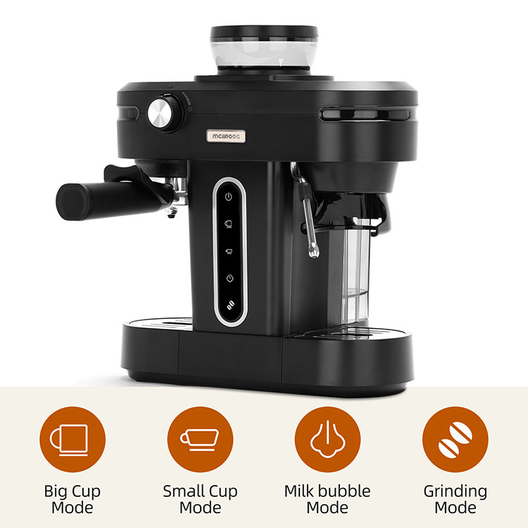 Foreign Trade Small Household Automatic Espresso Machine with Grinder, Coffee Bean Grinder All-In-One Machine Factory Customization