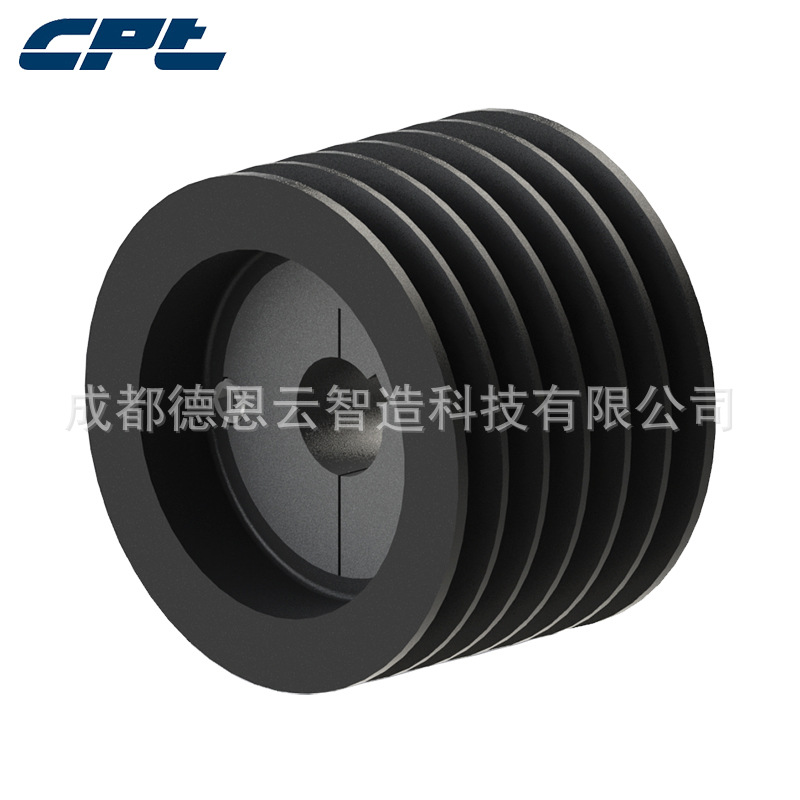 CPT欧标锥套皮带轮SPB140-06配2517锥套六槽皮带轮b型电机皮带轮