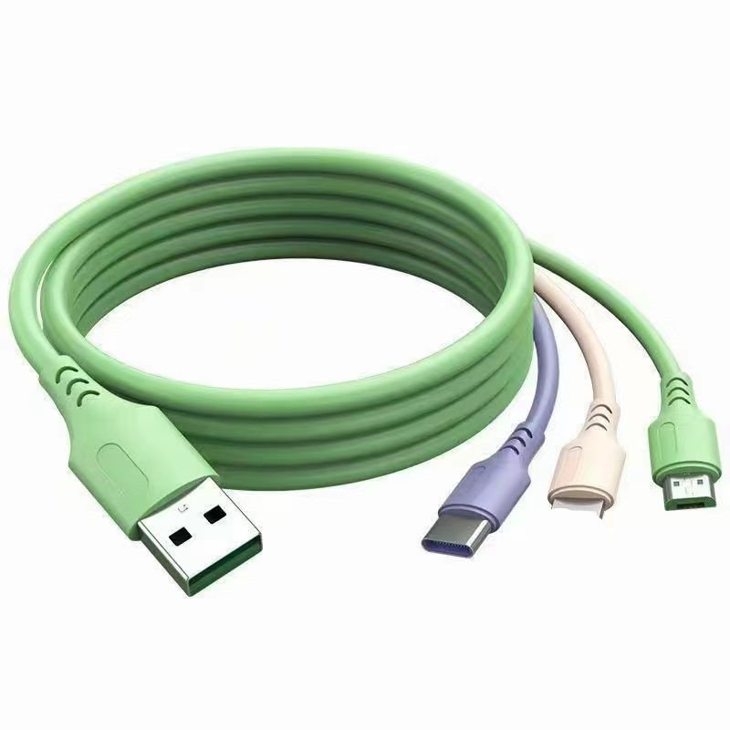 [必携の良品] シリコーン液体 1 対 3 データ ケーブル スリーインワン充電ギフト売れ筋スポット卸売工場|undefined