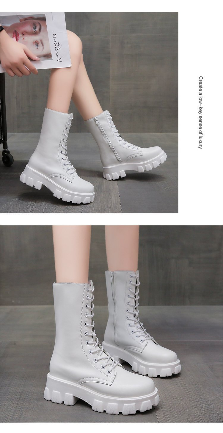 Hoge martin boots met veters voor dames lederen motorlaarzen_voghion.com