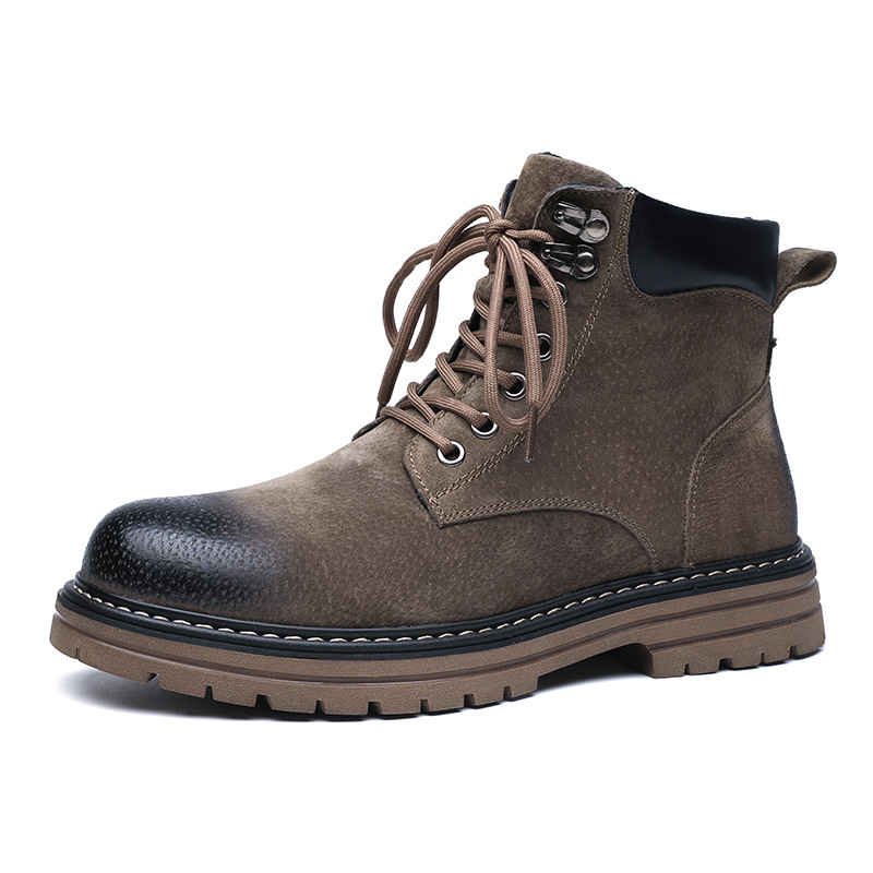2024 Yellow Men's Autumn Winter New Workwear British Wind and Snow Ground Mid Top Versatile Martin Boots 6002-M_voghion.com