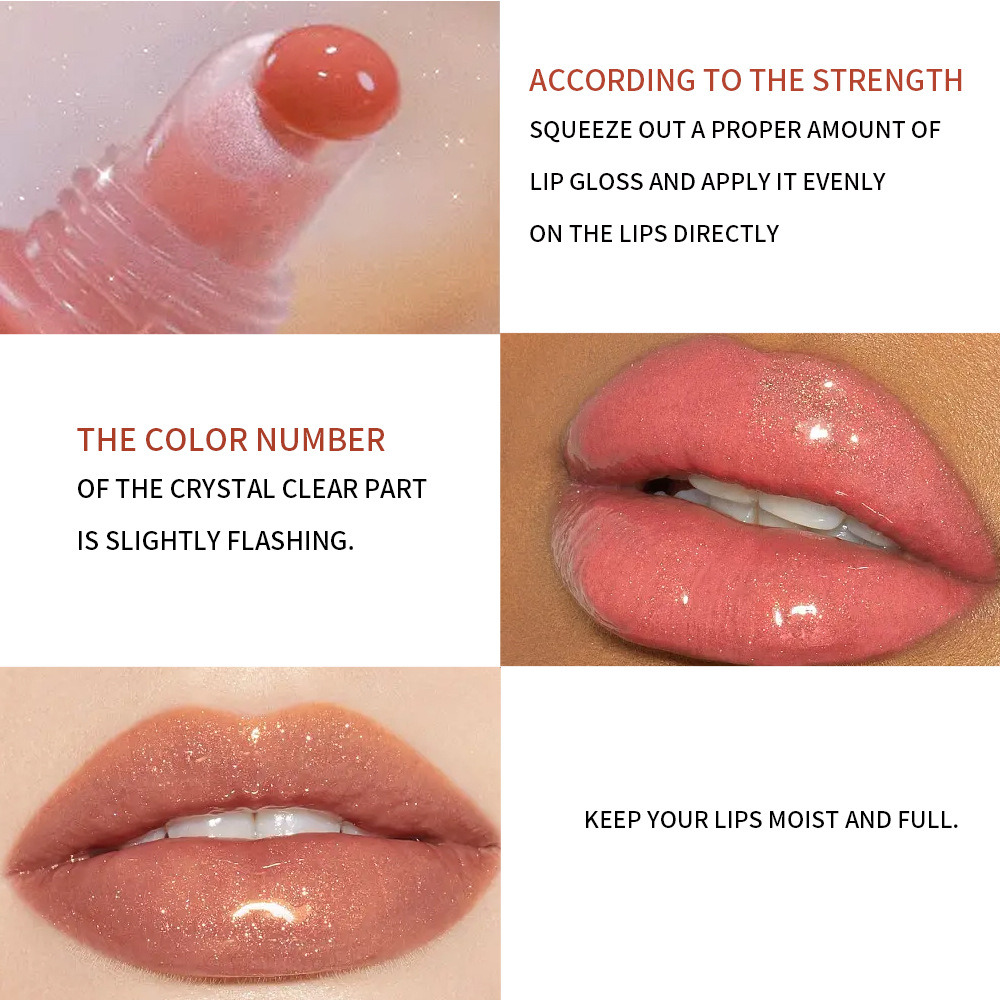 Cross-border hydrating lip gloss with a lustrous texture, non-stick cup, brightening tube, lip gloss and lip gloss wholesale for export undefined
