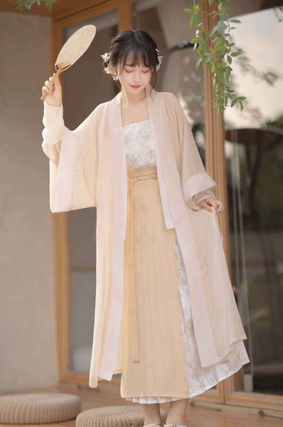 原创设计花期汉服女飘逸春秋中国风仙气外褙子旋裙全套8390-阿里巴巴