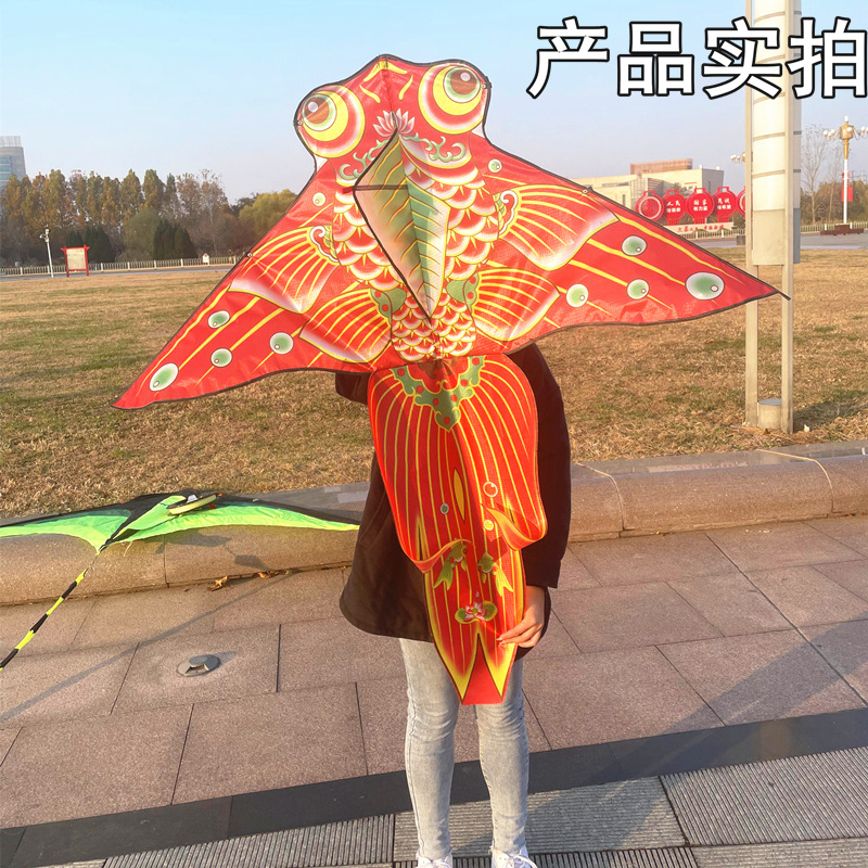 New goldfish kite children's toy, national style kite performance props, traditional kite street stall kite manufacturer wholesale