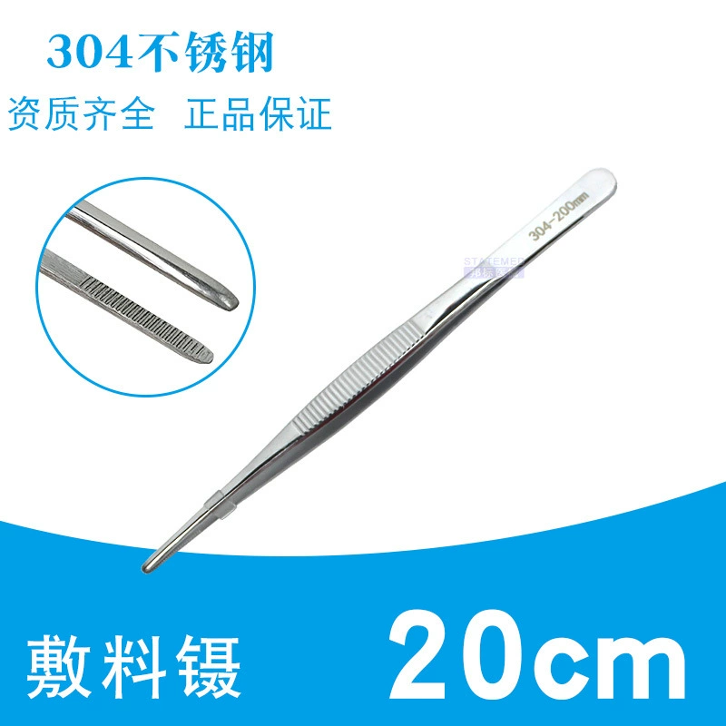 Tweezers stainless steel, scalloped headband handmade