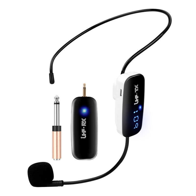 UHF wireless head wearing a microphone teaching guide