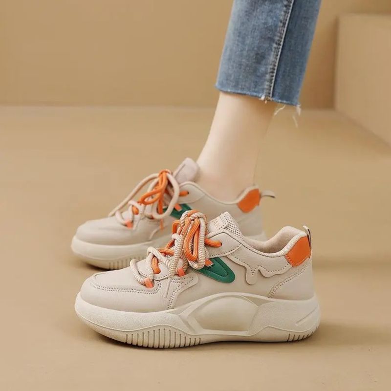 Zapatos de pop pop para mujeres 2024 primavera y otoño nuevos zapatos blancos para mujeres con suela suave antideslizante impermeable zapatos de verano