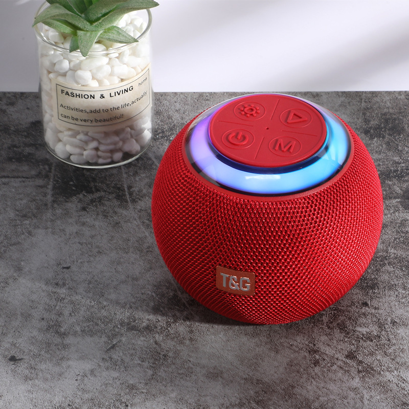 Transfronterizo nuevo TG683 altavoz redondo Bluetooth LED luz de atmósfera tarjeta portátil subwoofer Bluetooth pequeño sonido
