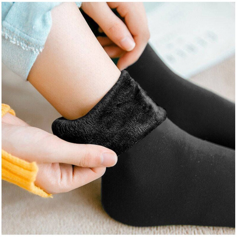 Socks women's winter fleece-lined men's socks thickened snow socks socks warm socks home stockings floor socks