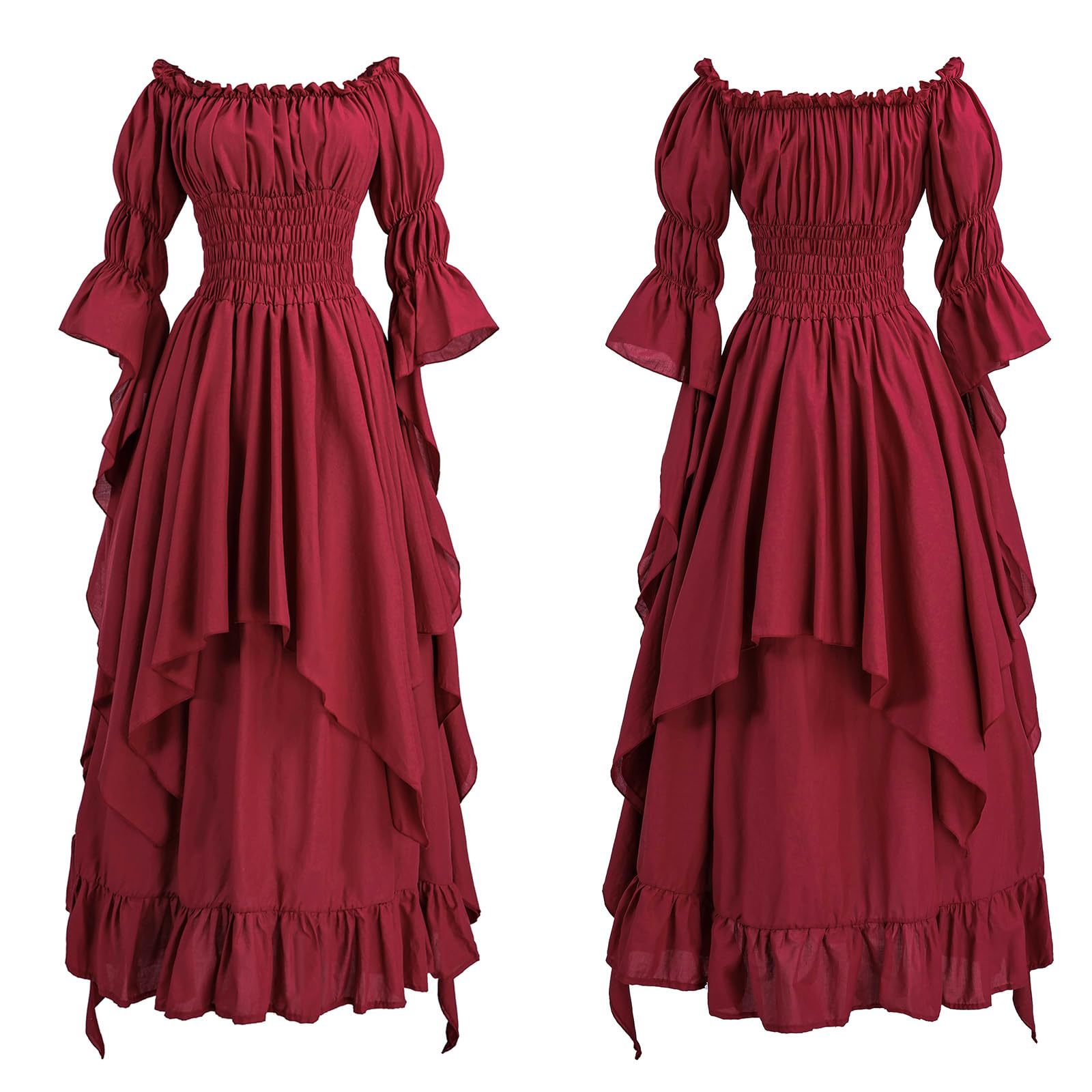 Halloween costumes, medieval Renaissance retro dresses, women's gothic witch gowns, stage costumes