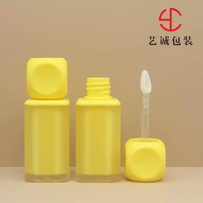 4ml方形南瓜头唇釉管 磨砂唇彩瓶唇釉唇泥管遮瑕液瓶口红包材定制