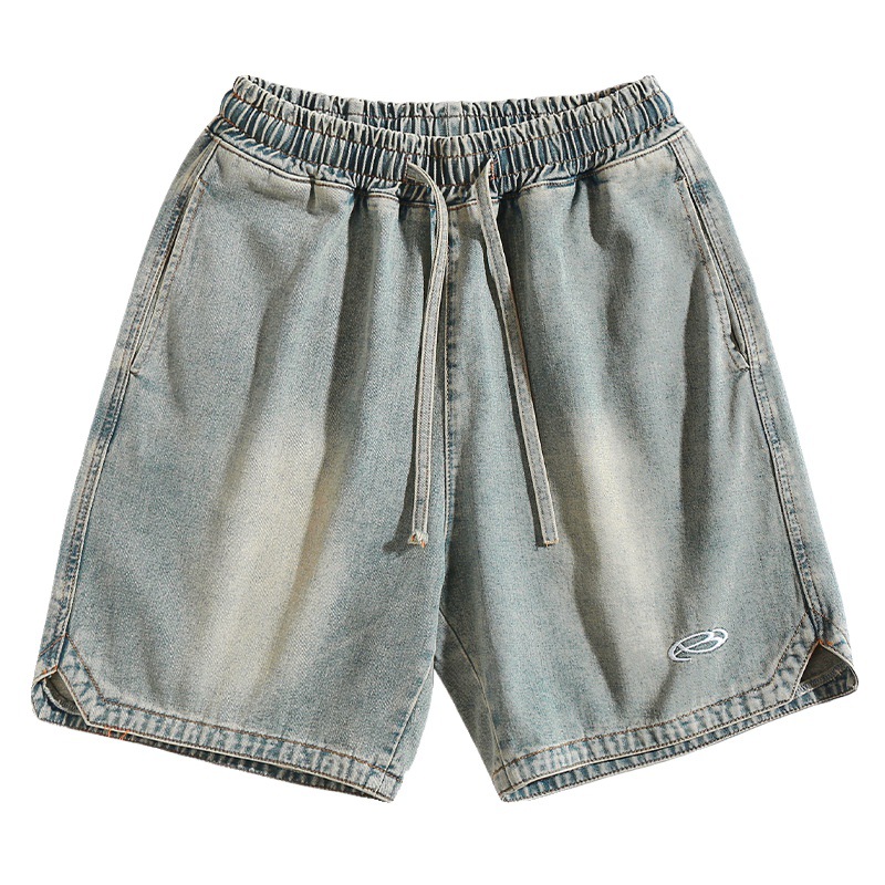 Verano estilo americano vaqueros lavados con agua hacer viejos pantalones retro diseño de moda de tamaño grande para hombres y mujeres image 5