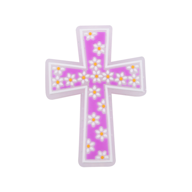 Nuevos productos para bebés Cruz de dibujos animados pequeño mordedor creativo bricolaje bebé molar chupete anti-caída de la cadena accesorios