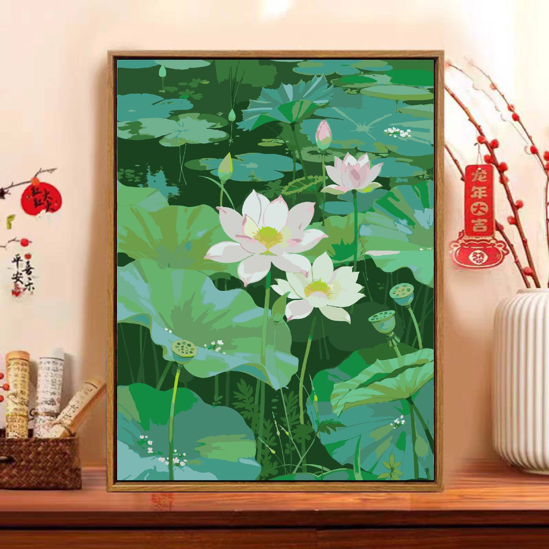 Floral pintura al óleo digital diy pintura de relleno adulto pintado a mano paisaje pintado a mano pintado acrílico pintura decorativa