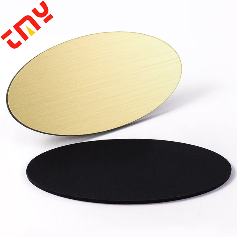 골드 브러시드 블랙 베이스(타원형 76*38mm)