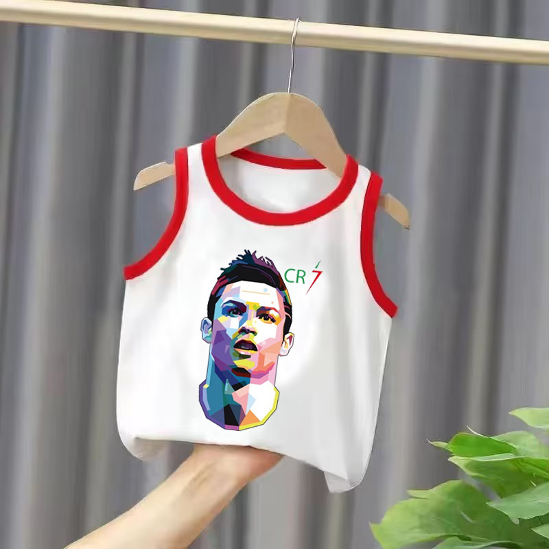 Cristiano Ronaldo Football Star兒童潮流個性男童女童無袖背心