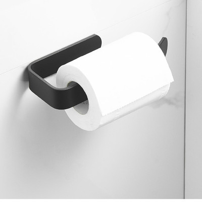 免打孔卫生间纸巾盒厕所家用黑色创意抽纸卷纸擦手卫生纸盒厕纸架|ms
