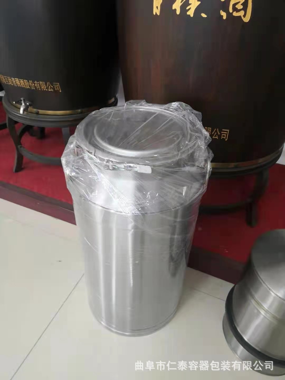 不銹鋼縮口桶50L 380元