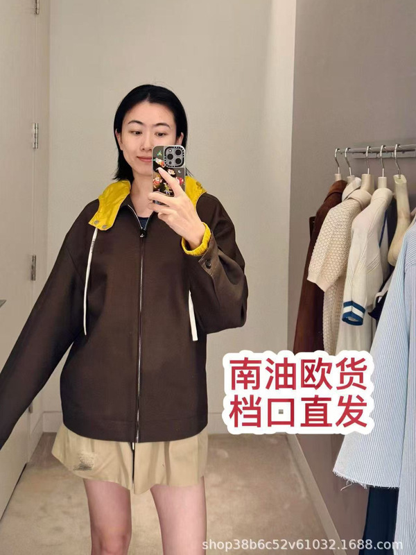 [Nanyou Weiwei ハイエンド婦人服] 25 新しいファッショナブルなスポーツ多用途ガールコントラストカラーフード付きジャケット|undefined