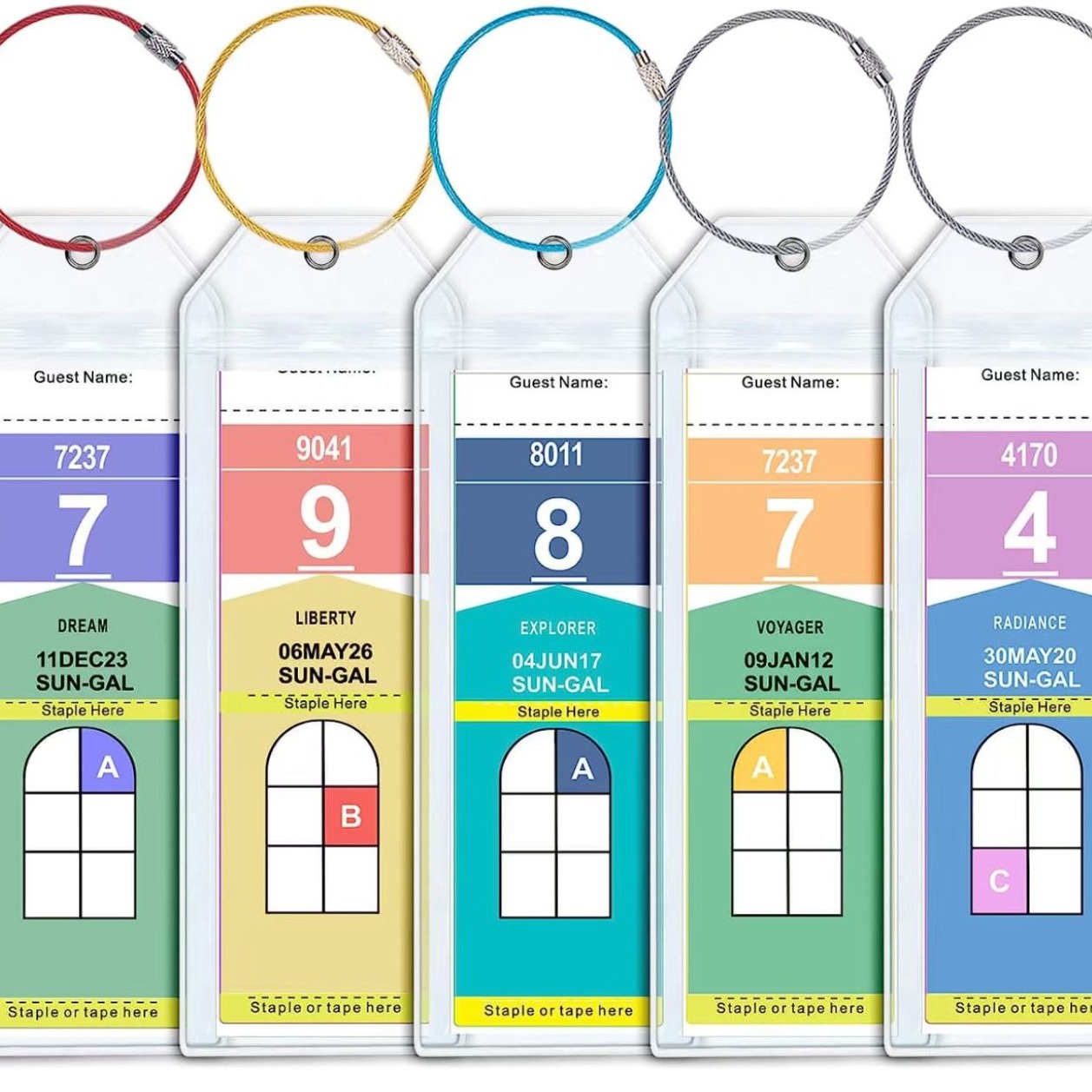 Venta caliente transfronteriza de PVC transparente autoadhesivo etiqueta de equipaje película suave cubierta de la etiqueta cubierta de la tarjeta de embarque de equipaje