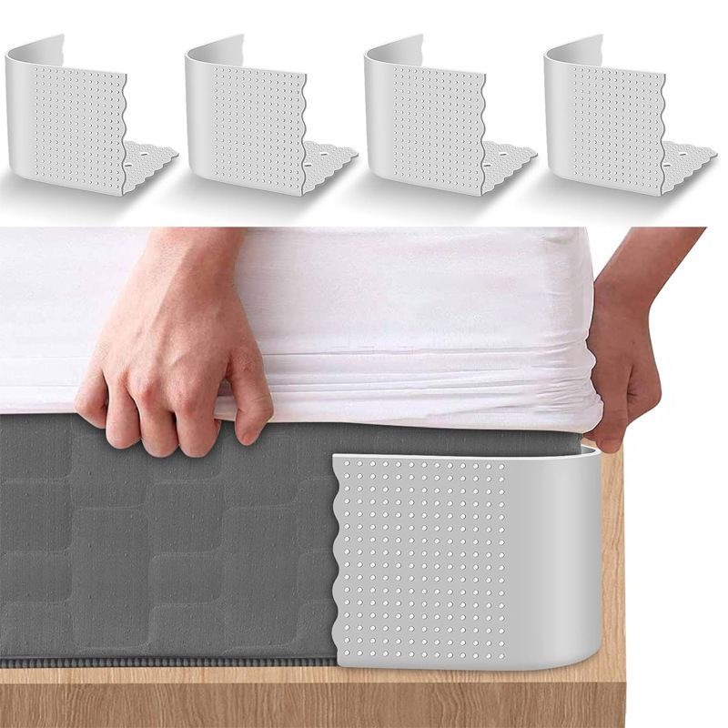 アップグレード版シリコンシーツ固定器防走滑り止めシーツ留め具ステルスベッドシングルベッド固定ブラケット|undefined