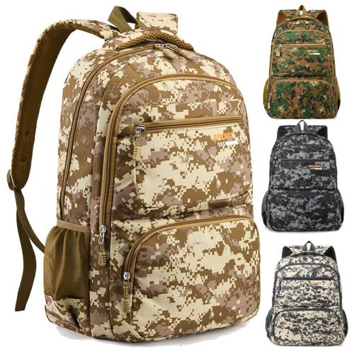 Cross-border foreign trade backpack, trendy student schoolbag, travel backpack, Korean version for men and women, camouflage casual computer bag