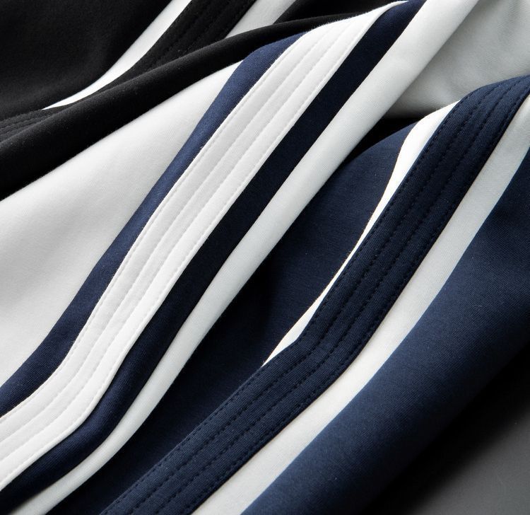 Vêtements pour hommes Mode All Match Pantalons de sport Rayé Épissage Mince Simple Jeunes Hommes Droit Pantalons Décontractés Hommes_voghion.com