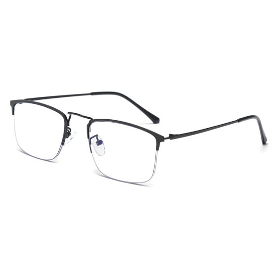 New Half-frame Metal Ultra-light Titanium Mid-high Grade Presbyoscopic Glasses Business Men's and Women's Color-changing Anti-blue Light Presbyoscopic Glasses