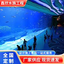 亚克力鱼缸制作大型水族工程制造观赏鱼缸超大型亚克力透明鱼缸