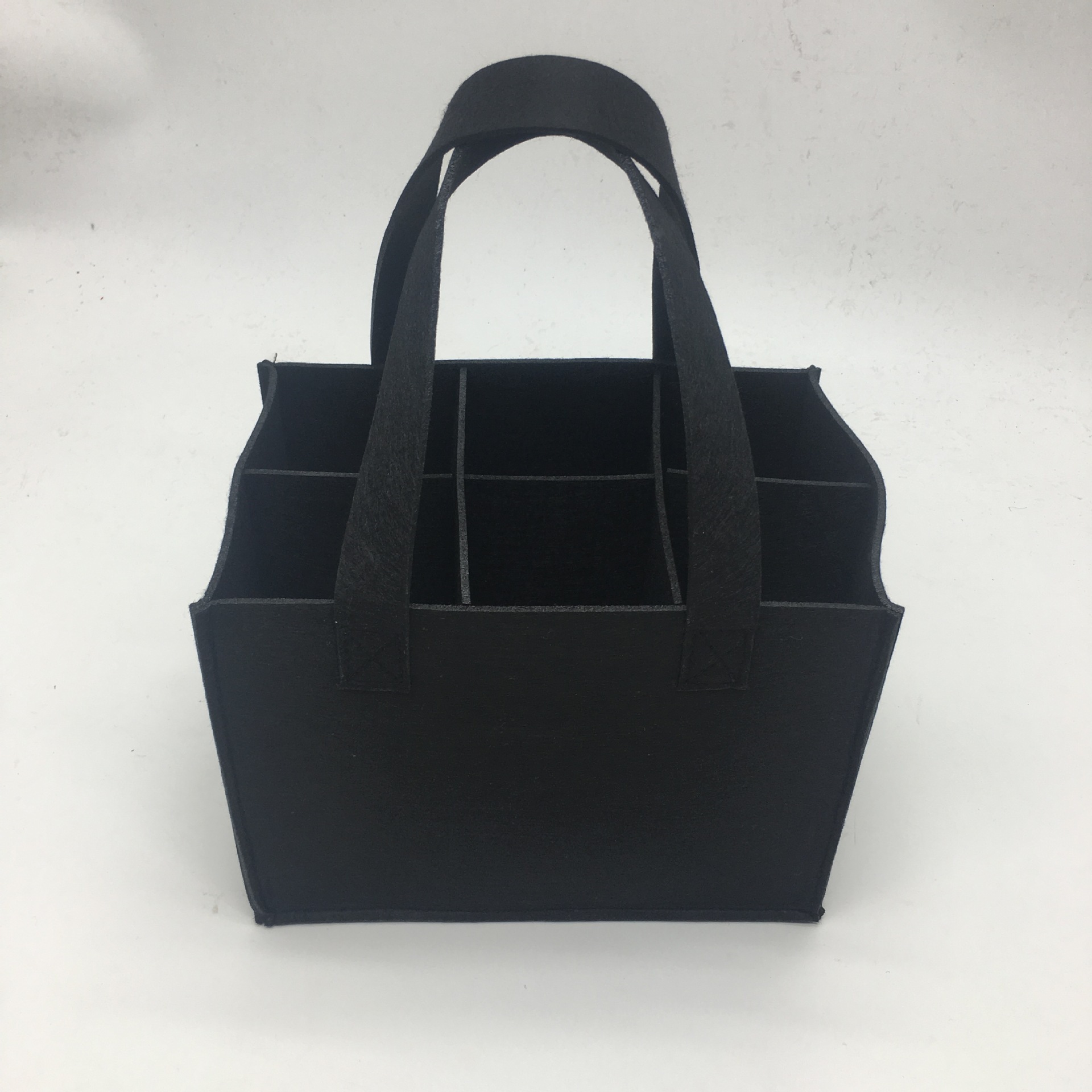 Venta directa de fábrica de fieltro vertical bolsa de vino bolsa de cerveza 6 botellas de bolso de vino de regalo personalizado bolsa de vino