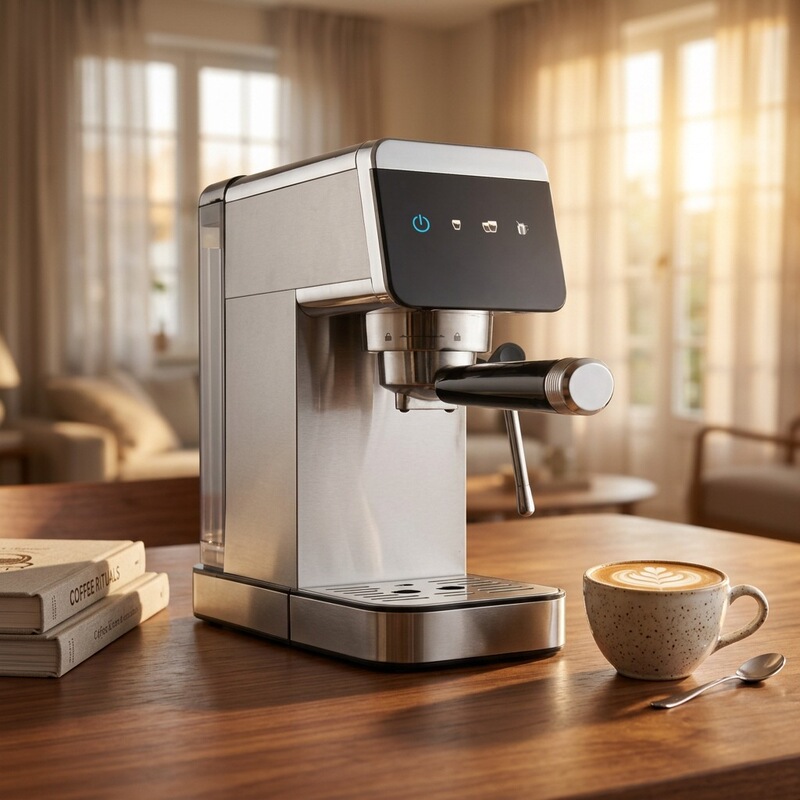 Home-Use Italian-Style Coffee Machine with Steam Wand, Capable of Making Latte, Cafetera Espresso Automatic Coffee Machine Home-Use Italian-Style Coffee Machine with Steam Wand, Capable of Making Latte, Cafetera Espresso Automatic Coffee Machine