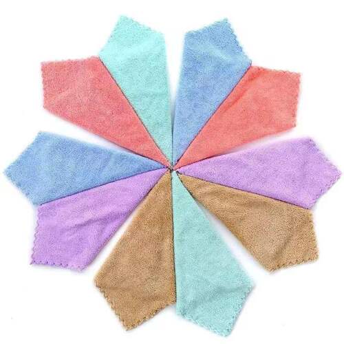 Wholesale Plain Color Square Scarf Kindergarten Face Wiping Hand Towel Children Absorbent Quick Dry Edge Embellishment Welfare Teddy Bear Gift