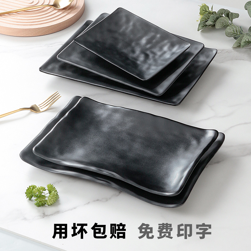 Vajilla de melamina Placa de porcelana de imitación olla caliente tienda de barbacoa plato especial plato de plástico comercial plato frío pinchos fritos Placa de barbacoa