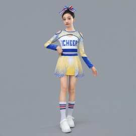 啦啦操舞蹈竞技比赛服运动会健美操表演服啦啦队服装儿童演出服装