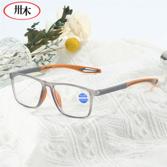 New Cross-border Anti-blue light Reading Glasses for Middle-aged and Elderly People, TR Large Frame Reading Glasses for Men and Women, High Definition Sports Reading Glasses