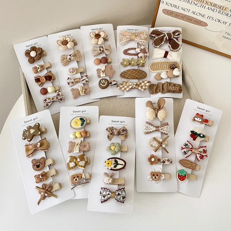 Las horquillas de color café para bebés no dañan el sudor, las pinzas para el cabello, los niños, los lindos clips, los sombreros, las mujeres 2025, las nuevas horquillas al por mayor