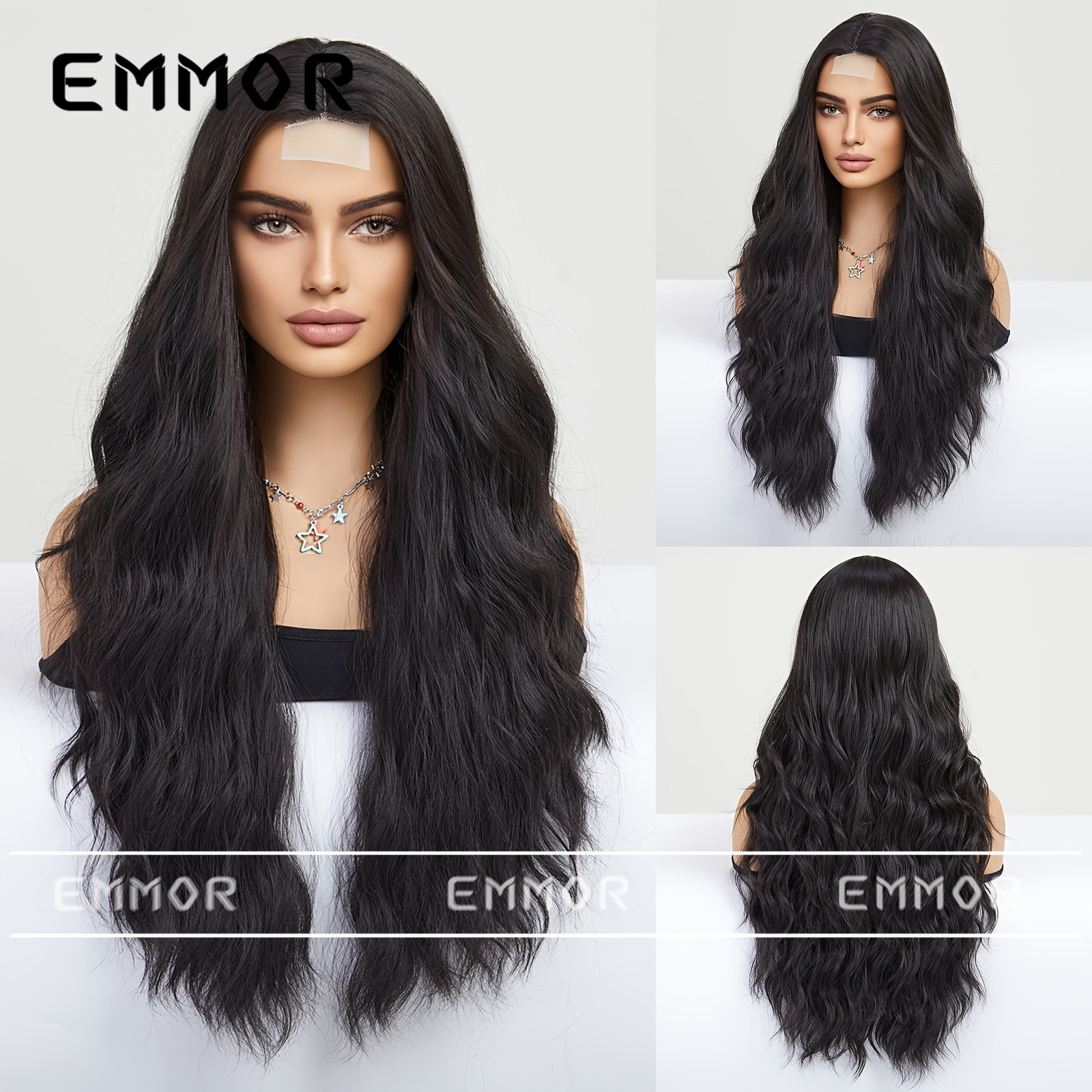 Venta caliente transfronteriza de Amazon, encaje de frente multicolor, ondas grandes, cabello largo y rizado, peluca de moda, cabello completo