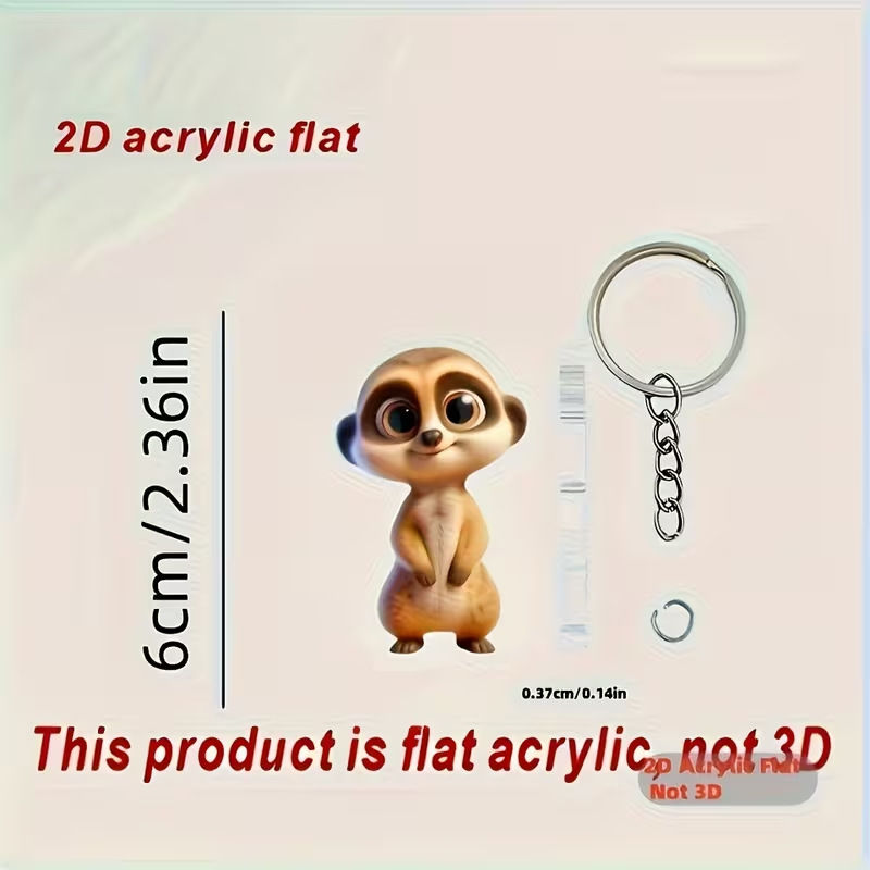 Transfronterizos nuevos personajes de dibujos animados de impresión plana 2D colgantes de llaver decoración pequeños colgantes modernos y simples