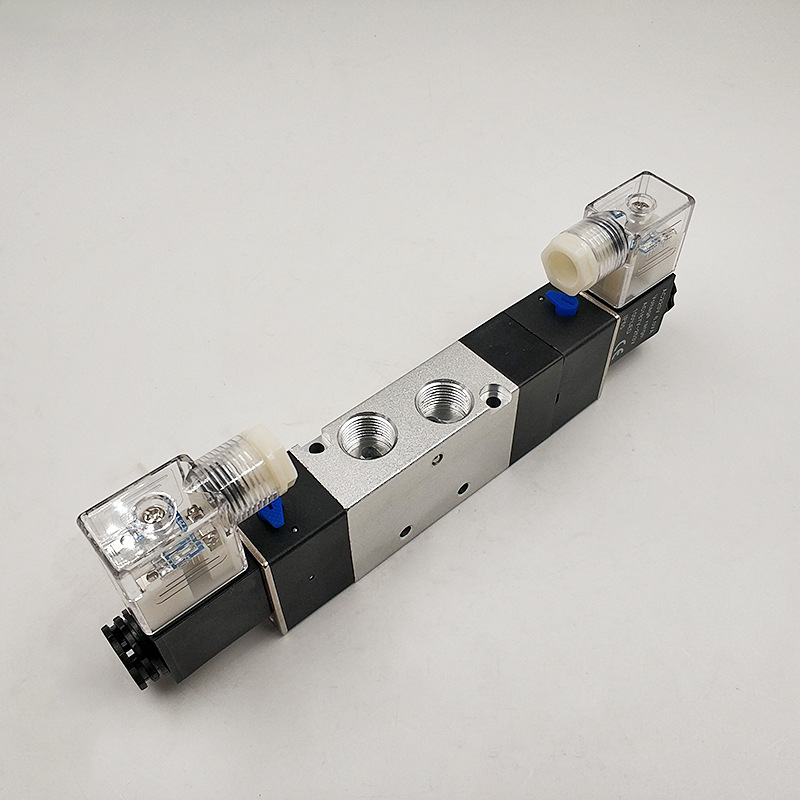 三位五通双线圈电磁阀4V330C-10双电控中封气控换向阀 行程开关