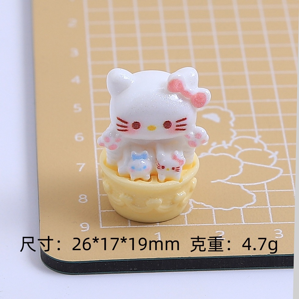 입체적인 귀여운 고양이 케이크 컵-옐로우