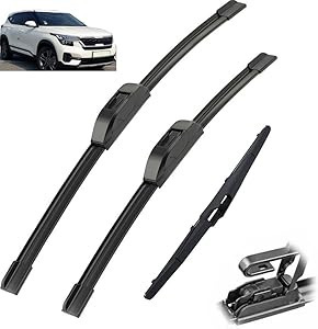 Suitable for Kia Seltos 2019-2023/ 24inch + 18inch + 11inch Front and Rear Wipers