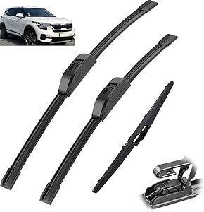 Suitable for Kia Seltos 2019-2023/ 24inch + 18inch + 11inch Front and Rear Wipers (Wiper) - kia-certo-2019-2023-24inch-18inch-11inch