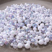 6-12mm�ǿ���ʵɫ͸��AB��Բ�鴮�� �ֹ�diy�ִ�������Ʒ�������