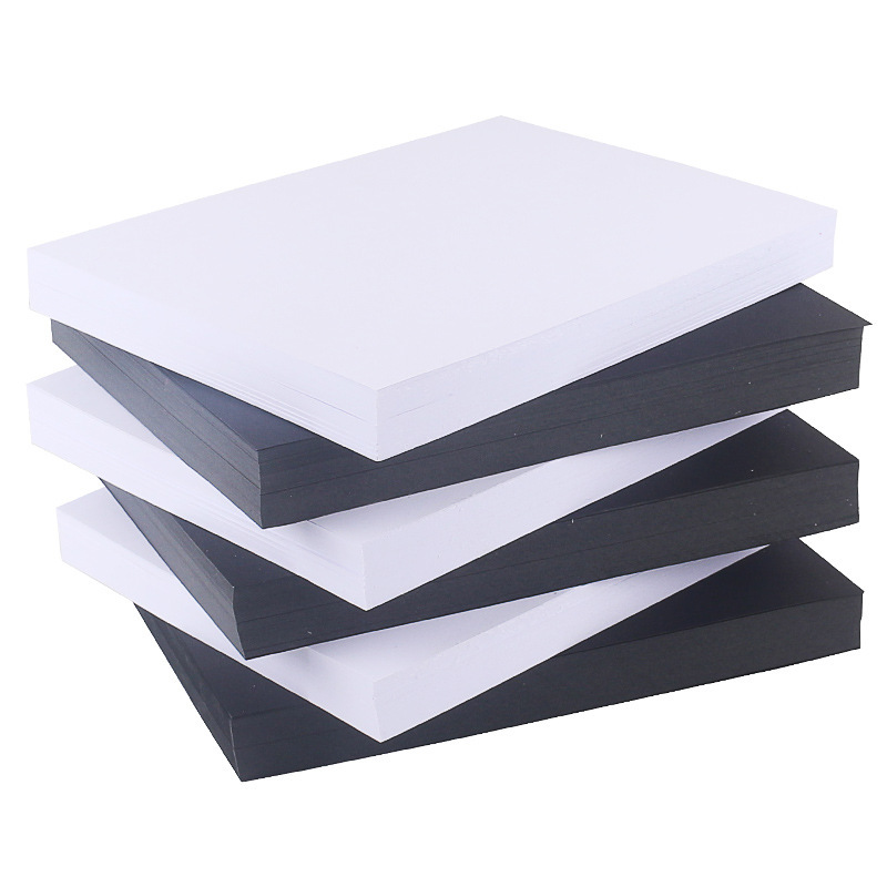 Papel de tarjeta blanca A4 200g4k papel de dibujo artesanal para niños A4 papel de tarjeta negra papel de tarjeta dura 300g papel de archivo de papel Kraft