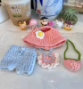 Fuchsia set handmade, 4 piece set