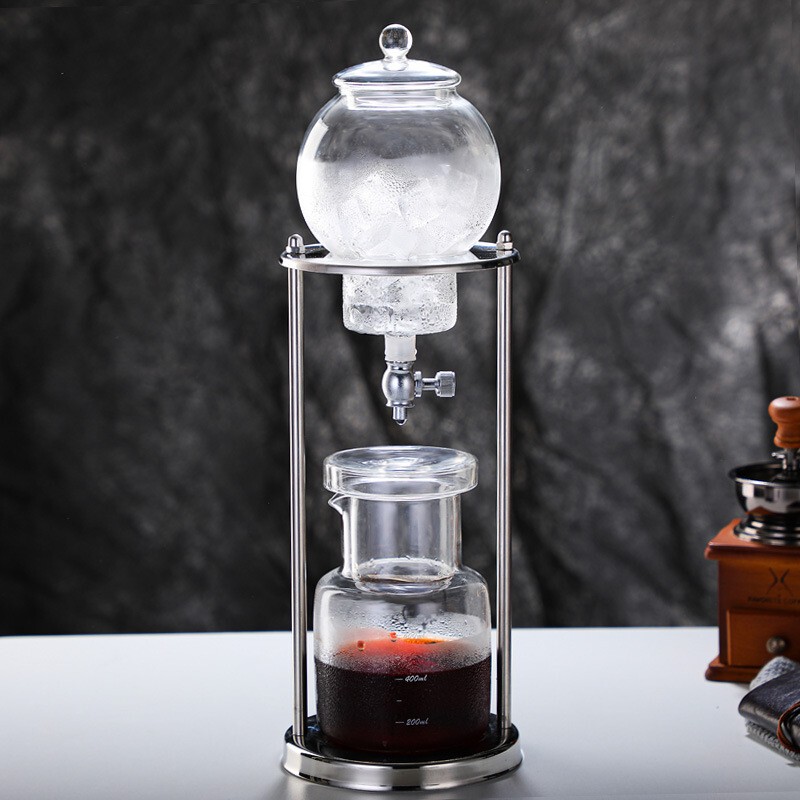 Cross-Border Summer Classic Glass Coffee Pot, Ice Drip Pot, Cold Brew Tea Pot, Cold Brew Coffee Stainless Steel