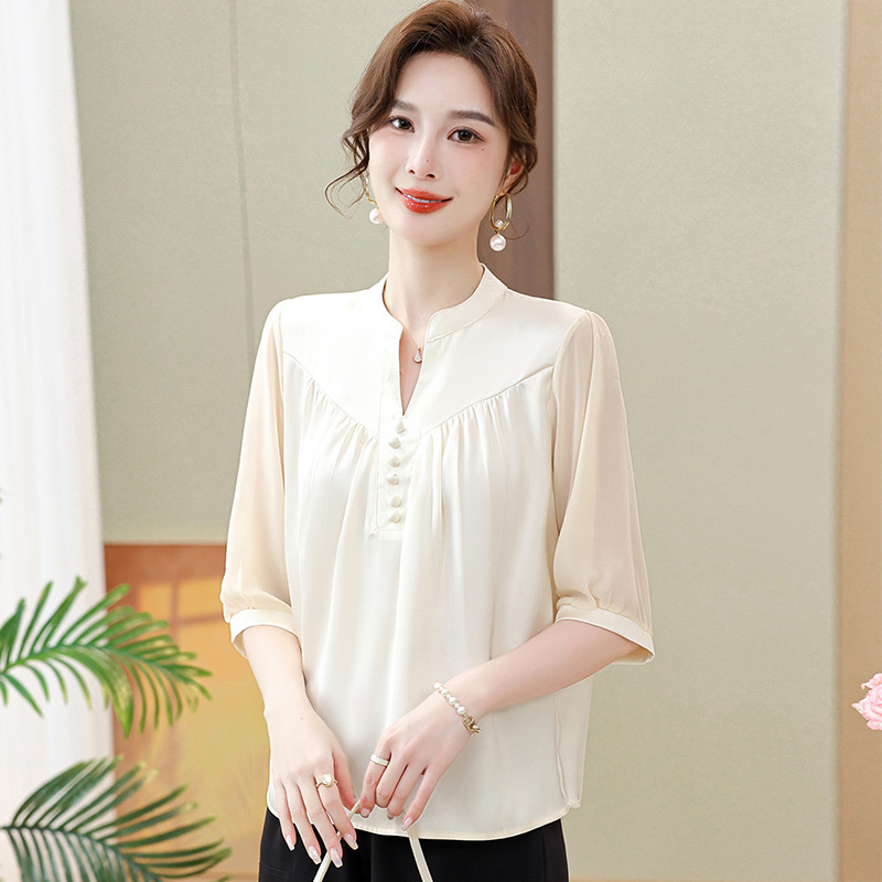 C7069 470K ÁO SƠ MI NỮ SUZTDI BIG SIZE NGOẠI CỠ MÙA HÈ TRUNG NIÊN PHONG CÁCH HÀN QUỐC THỜI TRANG NỮ G01 SẢN PHẨM MỚI