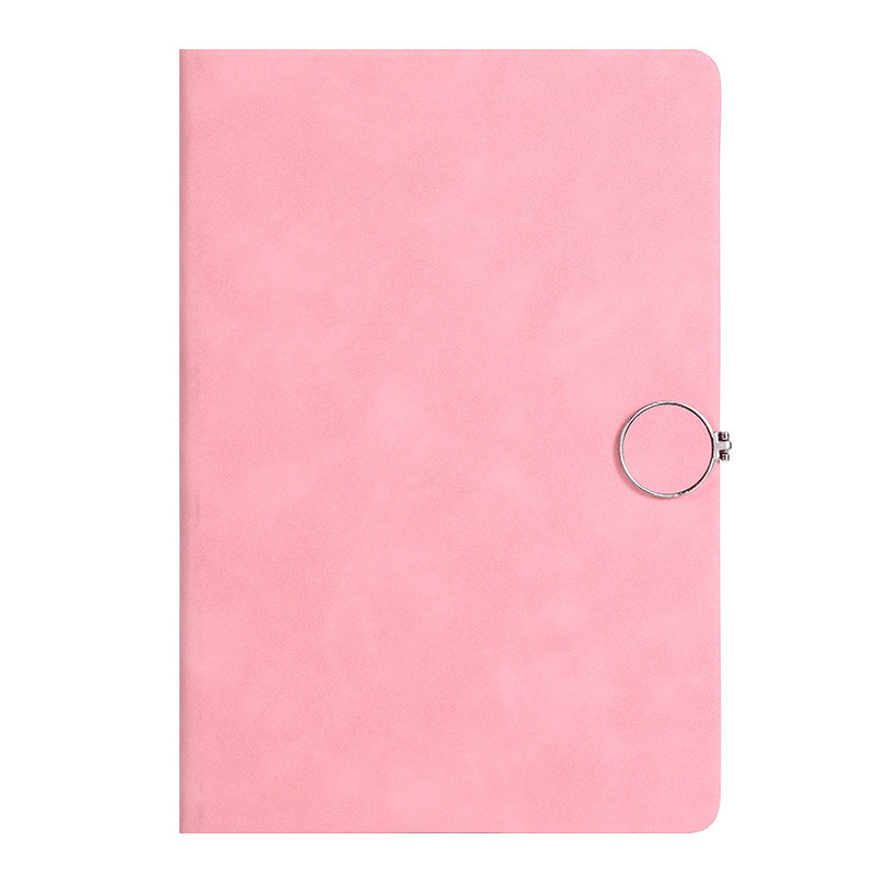 Cuaderno de notas de botón redondo simple y fresco personalizado A5 diario de oficina de negocios engrosado cuaderno de notas de línea horizontal puede imprimir logotipo