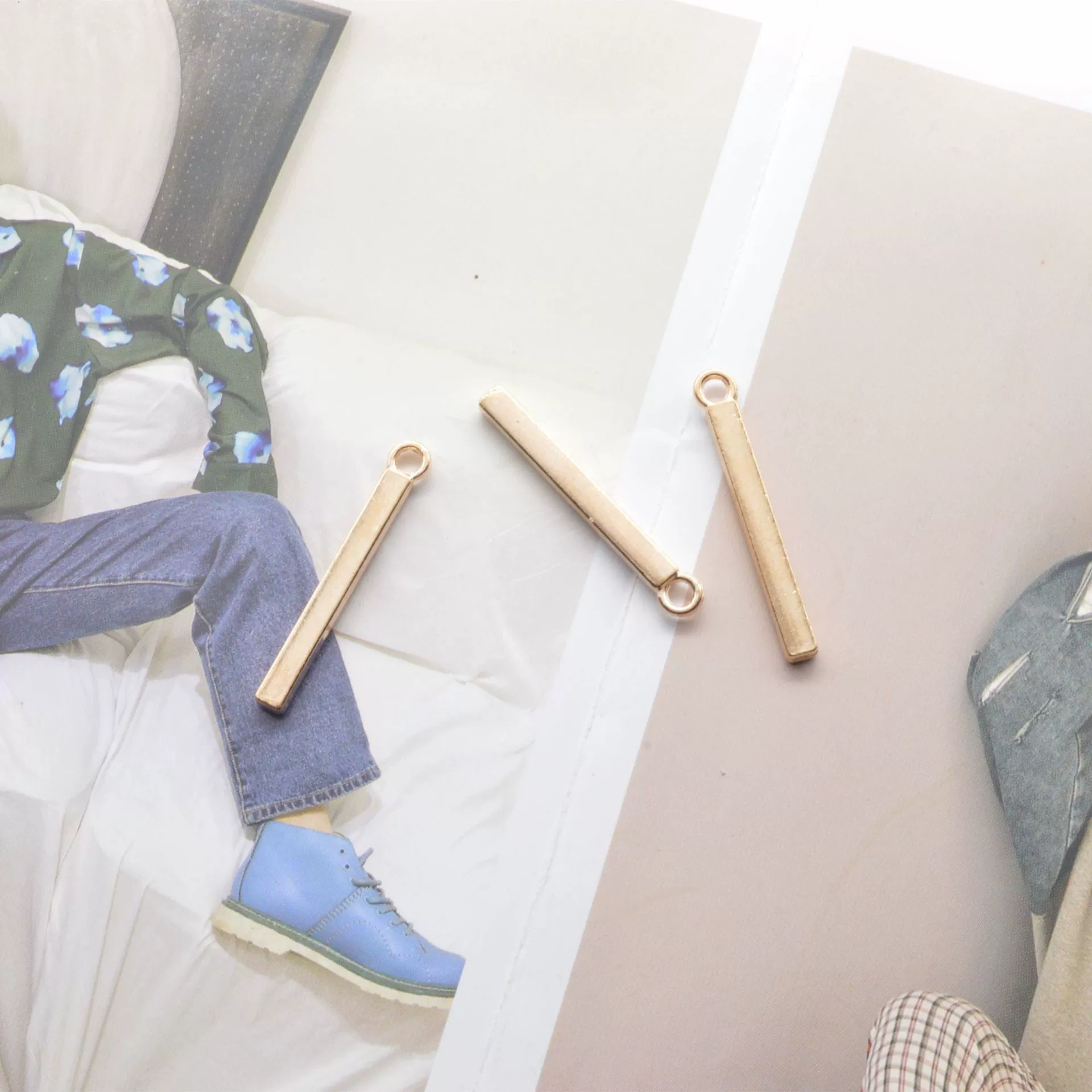 2,8 см длинная палка DIY украшения для волос материал ожерелье серьги кулон ювелирные изделия из сплава аксессуары