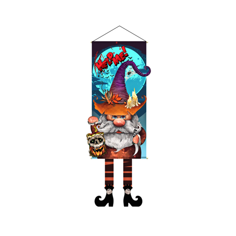Nuevo Halloween transfronterizo banderas de tela, tiendas, eventos, bares, fiestas, banderas extrañas